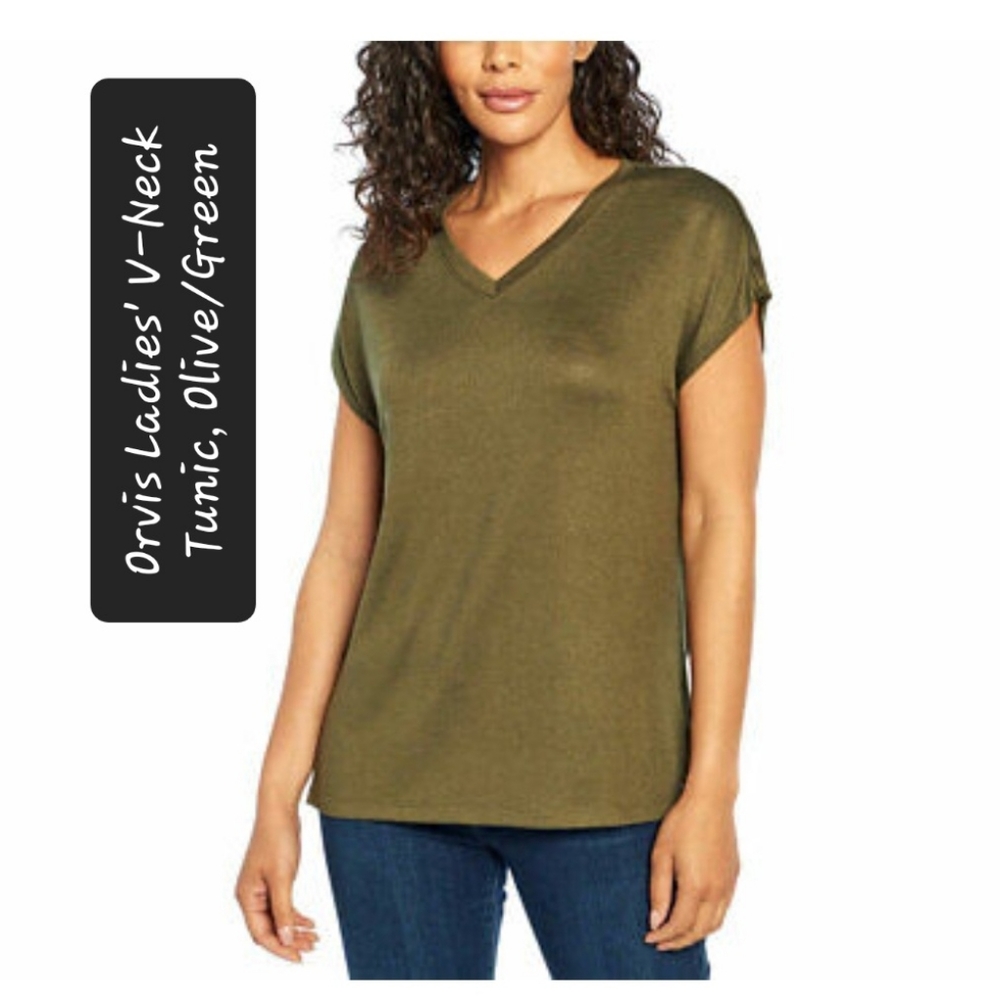 Orvis Ladies' V-Neck Tunic, Olive/Green